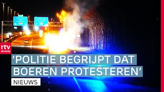 Steun voor én frustratie door boerenprotest amp carnaval in Weiteveen  RTV Drenthe [upl. by Eahs]