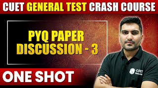 CUET 2023  General Test  PYQ Paper Discussion  3  CUET Sprint [upl. by Ayrb]