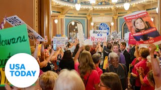 Iowa votes to restrict abortion passes sixweek abortion ban bill  USA TODAY [upl. by Kcirde144]