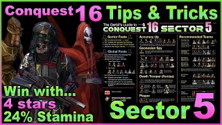 Conquest 16  Sector 5 Guide  Stamina Not Required  Plague DTP Geo Spy Accuracy Up  SWGOH [upl. by Trebmal]