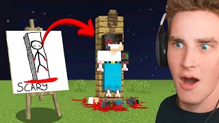 I Scared my Friend with DRAW in Minecraft [upl. by Seftton]