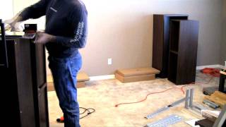 Ikea BestaFramsta  Wall Mount Entertainment Center Assembly Part 2 [upl. by Ecirtram]