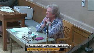 Eveleth City Council Meeting October 1 2024 [upl. by Holey]