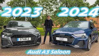 New 2024 Audi A3 Saloon  Comparing to 2023 Model [upl. by Elesig271]