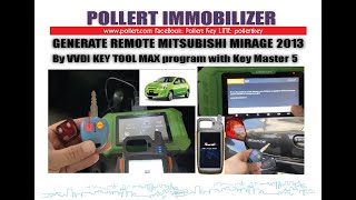 Mitsubishi Mirage 2014 Generate remote with Vvdi Key Tool Max and program by Key Master 5 [upl. by Auroora]