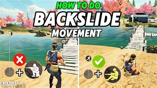 How To Do Advanced Backslide Movement In COD MOBILE Br  Best Backslide Beginners Tutorial in CODM [upl. by Enoek]