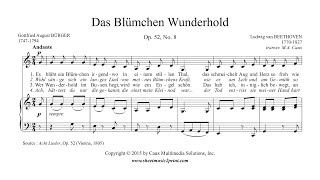 Beethoven  Das Blümchen Wunderhold Op 52 No 8  Alto or Bass [upl. by Lanos200]