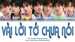 Vietsub Vài Lời Tớ Chưa Nói 《那些我没说的话》  TNT时代少年团 Color Coded Lyrics [upl. by Malita]