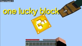 Minecraft one lucky block  ماين كرافت بلوك الحظ ون لكي بلوك [upl. by Dario]