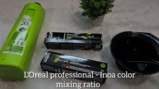 LOreal professional paris inoa color mixing ratio full knowledge haircolour mirzamakekver [upl. by Maiah]