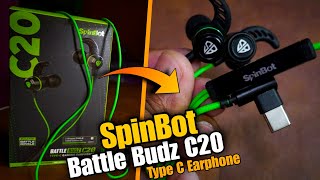 SpinBot C20 Type C Gaming Earphone Unboxing and Review  Type C Gaming earphone 😱 [upl. by Annohsat]