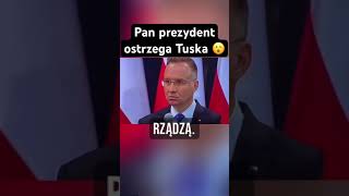 Prezydent twardo do Tuska  brawo duda polityka polskapolityka viral [upl. by Furlani]