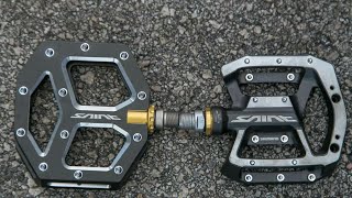 Shimano SAINT mx80 pedal Unboxing and installation  Downhill freeride pedals [upl. by Comethuauc356]