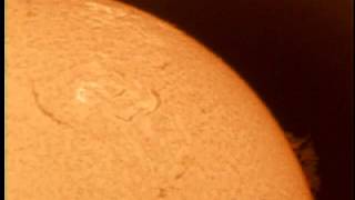 Sun  July 13 2013  Lunt 80 and MallinCam Signature [upl. by Asereht]