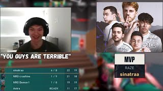 Sinatraa Carries NRG Roster In Ranked Demon1 Crashies amp Marved [upl. by Llesram]