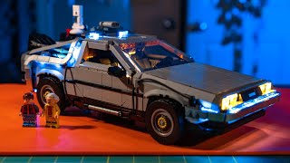 LEGO Back to the Future DeLorean  LED Lighting Kit Build [upl. by Nivrek]