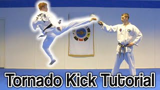 Taekwondo 360 Turning KickTornado Kick Tutorial  GNT How to [upl. by Ruhtua646]