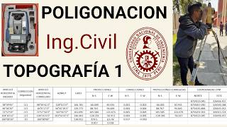 PC IngCivil Como CORREGIR las COORDENADAS de una POLIGONAL CERRADA TOPOGRAFIA UNI [upl. by Kiki]