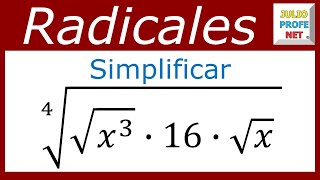 SIMPLIFICACIÓN DE EXPRESIONES CON RADICALES  Ejercicio 2 [upl. by Hendrickson]