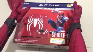 Spiderman Homecoming UNBOXING Limited edition Marvels Spiderman PS4 PRO bundle [upl. by Oilerua589]