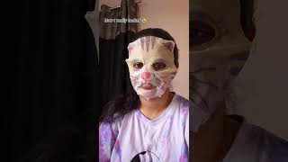 Trying Animal print face mask It got expectation vs reality real fast 🤣😂 skincare facemask [upl. by Lina]