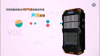 Portable Multigas DetectorE6000 portable 6gas Detector Henan Hanwei [upl. by Ybreh230]