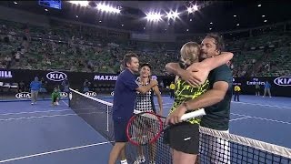 Maccas Legends ClijstersWoodbridge v SanchezVicarioLeconte highlights  Australian Open 2016 [upl. by Luelle985]