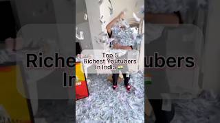 Top 5 richest youtubers in India😲 shorts youtubeshorts [upl. by Jadwiga573]