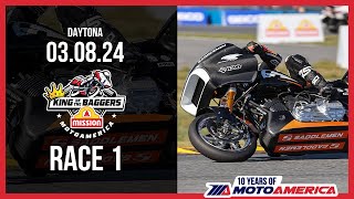 Mission King of the Baggers Race 1 at Daytona 2024  FULL RACE  MotoAmerica [upl. by Poucher]