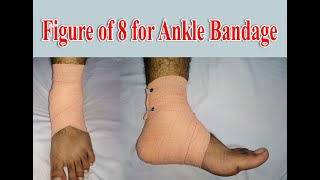 Figure of 8 for Ankle joint Bandage [upl. by Shelly]