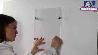 How to Wall Mount Acrylic Poster Holder  Discount Displays [upl. by Tfat756]