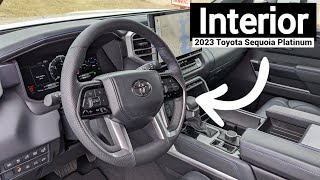 2023 Toyota Sequoia Platinum iFORCE MAX Interior  Detailed Walkthrough [upl. by Airdnal]