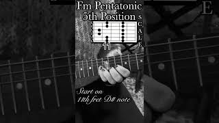 Fm pentatonic scale 5th position guitar lesson pentatonicscale [upl. by Cochran]