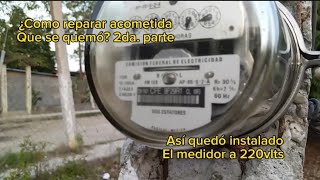 acometida 220v así quedó concluido el trabajo [upl. by Mayda179]