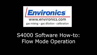 Environics S4000  Flow Mode Maintenance [upl. by Aihsinat]