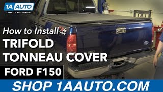 How To Install Trifold Tonneau Cover 9703 Ford F150 [upl. by Selda257]