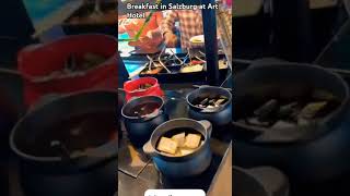 Breakfast at Art Hotel austria everyone followme travelvlog food europe [upl. by Kcirddahc415]