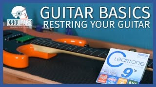 How to Change Guitar Strings Guitar Basics [upl. by Sidell657]