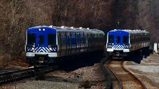 MetroNorth Railroad M3A M7A amp P32ACDM Harlem Line Trains  Hartsdale [upl. by Ahsekram]