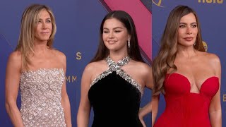 Emmys 2024 Fashion Jennifer Aniston Selena Gomez amp More Stars Shine [upl. by Joela]