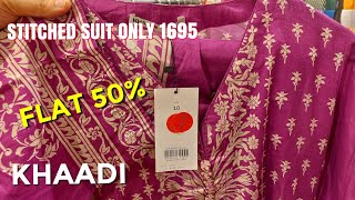 Khaadi Flat 50 Sale  khaadi sale today  Stitched dresses 1695 only [upl. by Novahc]