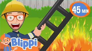 Go Go Fire Truck  BLIPPI  Educational Songs For Kids [upl. by Anabel]