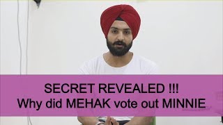 SECRET REVEALED  Why did Mehak vote out minnie  Roadies Xtreme  Nachos with Nish [upl. by Airalav]