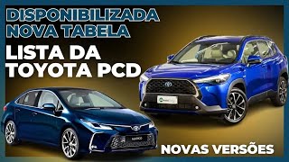 TABELA DE ABRIL TOYOTA PARA PCD DESCONTOS DE IPI ICMS IPVA E BÃ”NUS [upl. by Clywd]