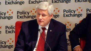 Stephen Harper discusses US foreign policy at Five Eyes forum [upl. by Ennasor]