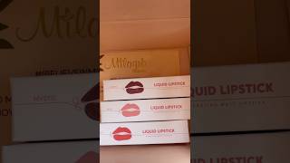 Milagro liquid lipstick ReviewSwatchesunboxing ytshortsviral swatches lipstick ytshots [upl. by Noivert]