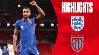 England 50 San Marino  Watkins Debut Goal amp DCL Double  World Cup 2022 Qualifiers  Highlights [upl. by Tann]