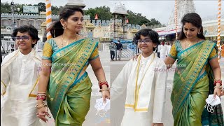 Telugu Actress Spotted in Tirumala [upl. by Ahsenak64]