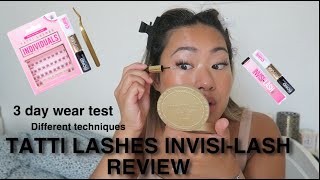 Updated Tatti Lashes Invisilash Review  Different lashes  3 Day Test [upl. by Far]