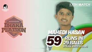 Mahedi Hasans 59 Run Against Cumilla Warriors  17th Match  Season 7  Bangabandhu BPL 201920 [upl. by Nodnalb]